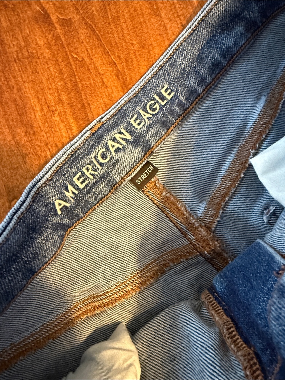 Womens Distressed Blue Denim Jeans - Picture 2 of 5